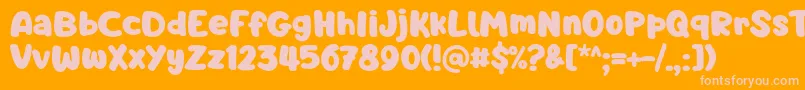 Czcionka Barnacle Boy Font by 7NTypes – różowe czcionki na pomarańczowym tle