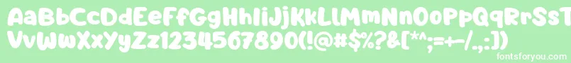 Czcionka Barnacle Boy Font by 7NTypes – białe czcionki na zielonym tle