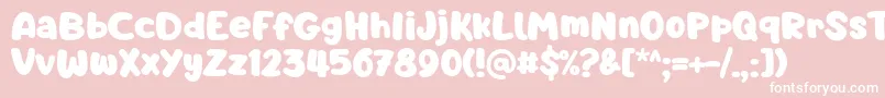 Barnacle Boy Font by 7NTypes Font – White Fonts on Pink Background