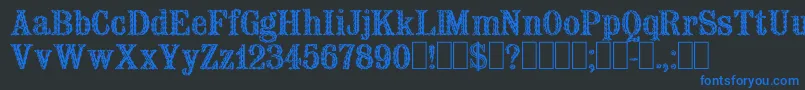 barnacle Font – Blue Fonts on Black Background