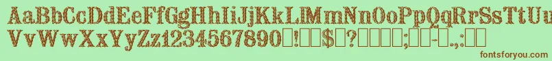 barnacle Font – Brown Fonts on Green Background