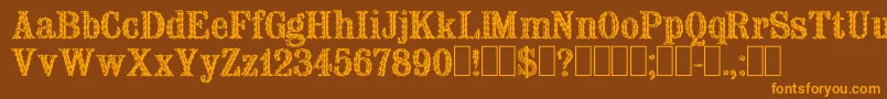 barnacle Font – Orange Fonts on Brown Background