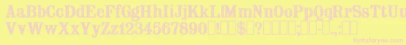 barnacle Font – Pink Fonts on Yellow Background