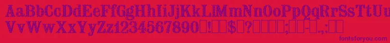 barnacle Font – Purple Fonts on Red Background