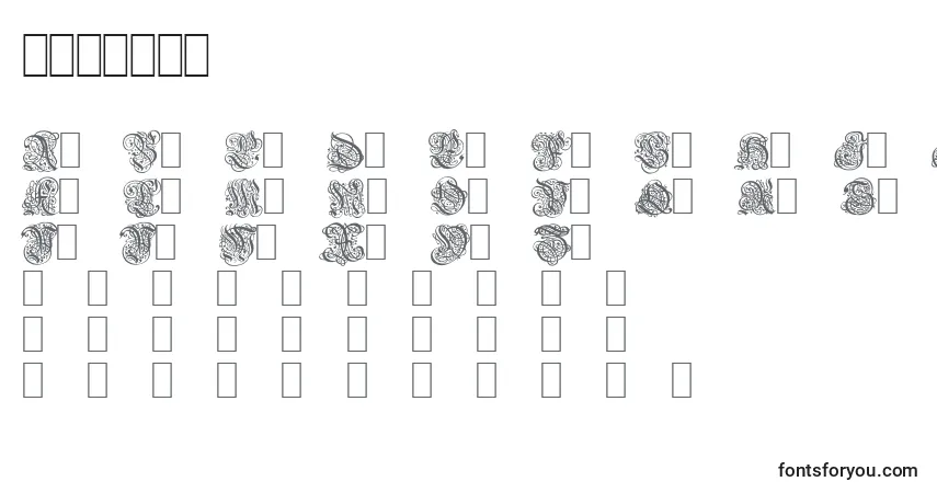 Шрифт Barock1 – алфавит, цифры, специальные символы