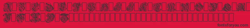 barock1 Font – Black Fonts on Red Background