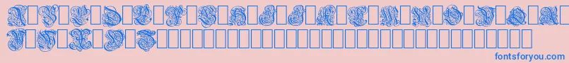barock1 Font – Blue Fonts on Pink Background