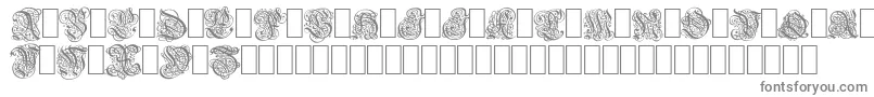 フォントbarock1 – 白い背景に灰色の文字