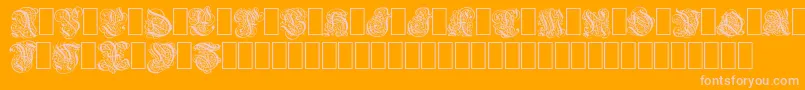 Fonte barock1 – fontes rosa em um fundo laranja