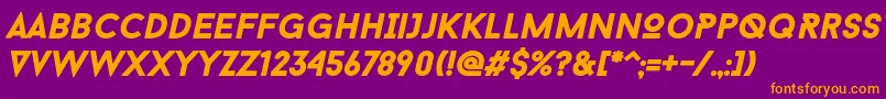 fuente Baron Neue Black Italic – Fuentes Naranjas Sobre Fondo Morado