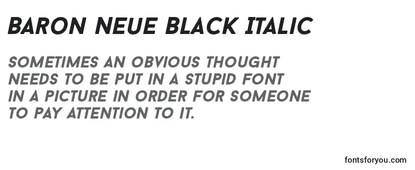 Шрифт Baron Neue Black Italic