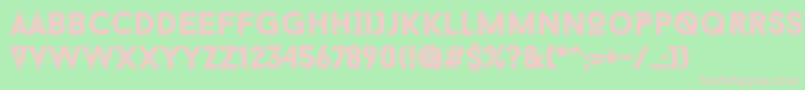 Baron Neue Black Font – Pink Fonts on Green Background