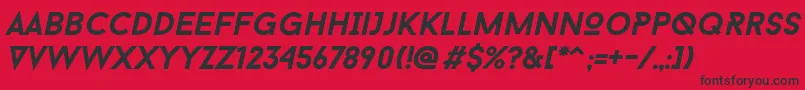 Baron Neue Bold Italic Font – Black Fonts on Red Background