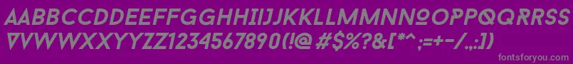 Baron Neue Bold Italic Font – Gray Fonts on Purple Background