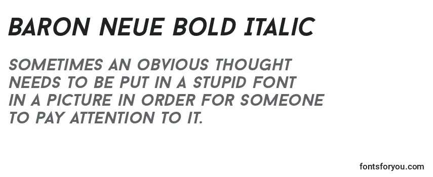 Schriftart Baron Neue Bold Italic