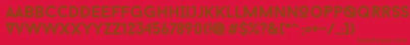 Baron Neue Bold Font – Brown Fonts on Red Background