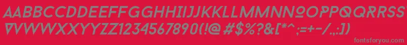 Police Baron Neue Italic – polices grises sur fond rouge