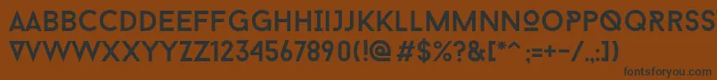 Baron Neue-Schriftart – Schwarze Schriften auf braunem Hintergrund