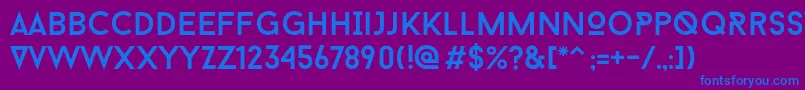 Baron Neue Font – Blue Fonts on Purple Background