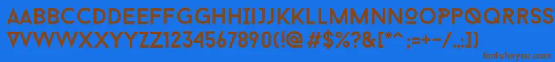 Шрифт Baron Neue – коричневые шрифты на синем фоне