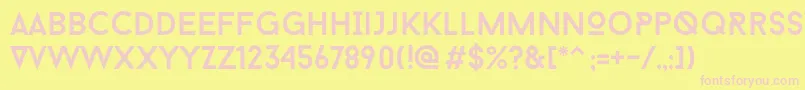 Baron Neue Font – Pink Fonts on Yellow Background