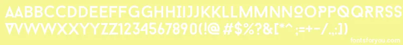 Baron Neue Font – White Fonts on Yellow Background