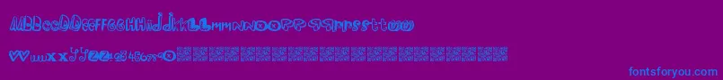 Шрифт Pleasureriot – синие шрифты на фиолетовом фоне