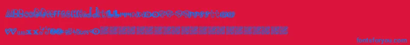 Police Pleasureriot – polices bleues sur fond rouge