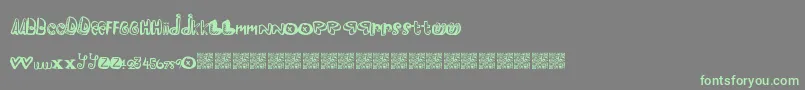 Pleasureriot-Schriftart – Grüne Schriften auf grauem Hintergrund