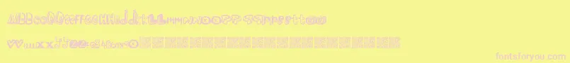 Pleasureriot Font – Pink Fonts on Yellow Background