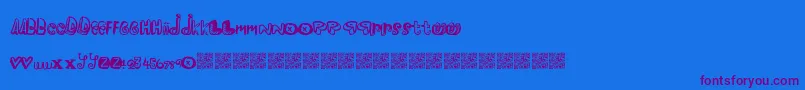Шрифт Pleasureriot – фиолетовые шрифты на синем фоне