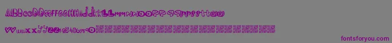 Pleasureriot-Schriftart – Violette Schriften auf grauem Hintergrund