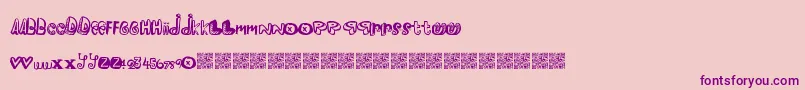 Police Pleasureriot – polices violettes sur fond rose