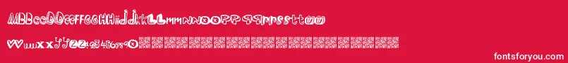 Pleasureriot Font – White Fonts on Red Background