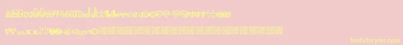 Pleasureriot Font – Yellow Fonts on Pink Background