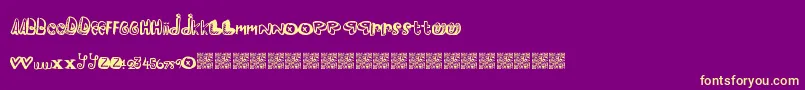 Pleasureriot Font – Yellow Fonts on Purple Background