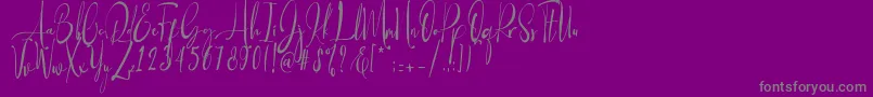 Baropetha Signature1   Font – Gray Fonts on Purple Background