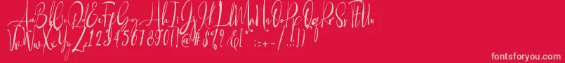 Baropetha Signature1   Font – Pink Fonts on Red Background