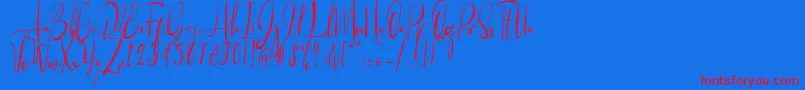 Baropetha Signature1   Font – Red Fonts on Blue Background