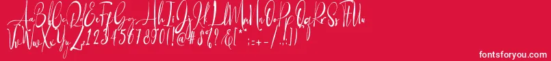 Baropetha Signature1   Font – White Fonts on Red Background