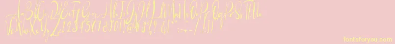 Baropetha Signature1   Font – Yellow Fonts on Pink Background