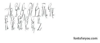 Przegląd czcionki Baropetha Signature1  