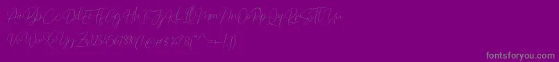 Barosaki Script Font – Gray Fonts on Purple Background