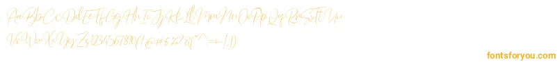 Barosaki Script-Schriftart – Orangefarbene Schriften