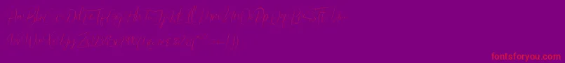 Barosaki Script Font – Red Fonts on Purple Background