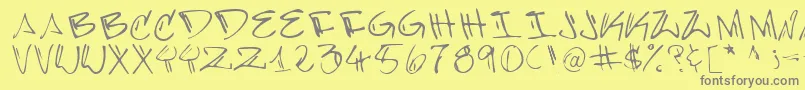 BARRA Font – Gray Fonts on Yellow Background