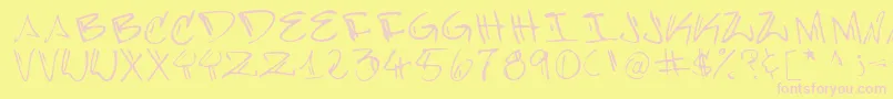 BARRA Font – Pink Fonts on Yellow Background
