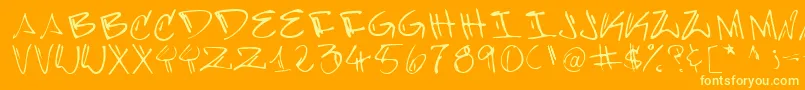 BARRA Font – Yellow Fonts on Orange Background