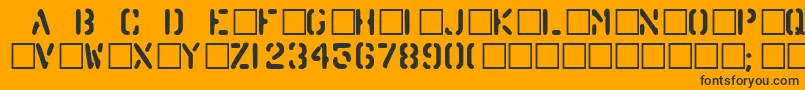 barrel Font – Black Fonts on Orange Background