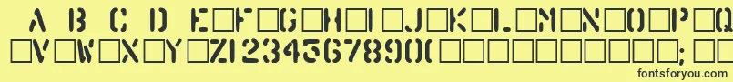 barrel Font – Black Fonts on Yellow Background